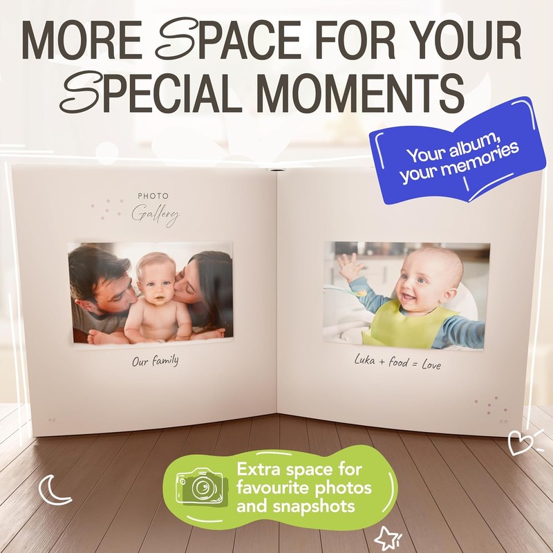 Baby Memory Book for Boy Girl with Extra Space for