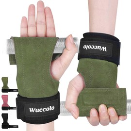 Leather Lifting Straps - Lifting Straps for Bodybuilding, Weightlifting, Strength Training & Fitness - Extra Strong & Non-Slip - Professional Training Aid for Heavy Weights - Suitable for Men & Women