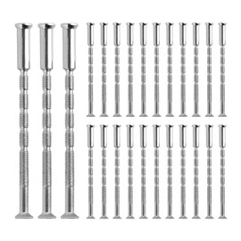 Parthan 25 Pcs M4 Door Handle Fixings, Bolt Through Connectors for Furniture, Durable Escutcheons and Precision Threading for Cabinets and Drawers, M4 Handle Fastening Screws