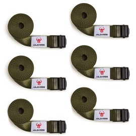 WILDARES Correa de leva de rastro de 1 pulgada x 6.6 pies, correa de cámara de rastro resistente de 1800 libras, correa de cámara de juego, cinturones de árbol, fibra de nailon duradera, hebilla de