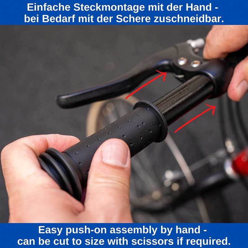 Bicycle Grips Set, 1 Pair Left Right in Black, for