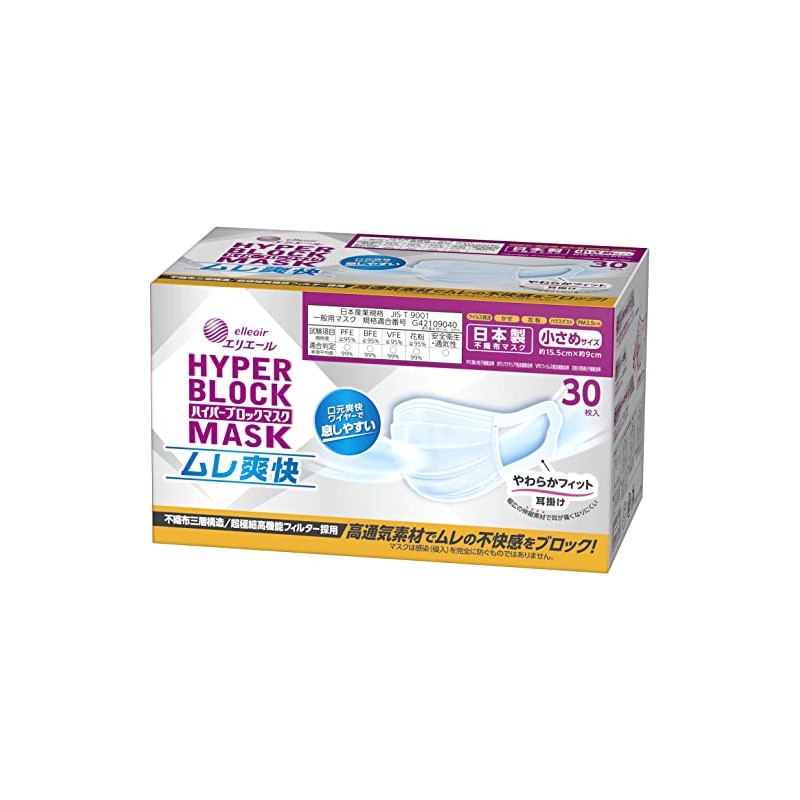 Hyper Block Mask, Refreshing, Small Size, 30 Sheets x 4