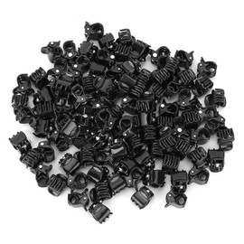 CYTGOUPER 100 Stück 1cm Mini Haarklammern, Schwarze Kunststoff Haarklammer Klein, Rutschfester Griff Haarspangen Damen Klein für alle Arten von DIY, Haarschmuck