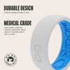 Groove Life Solid Snow/Blue Ring - Breathable Silicone Wedding Rings