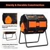 Marcytop 45 Gals Outdoor Compost Tumbler Bin Green Dual Chamber