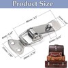 Litensh 4PCS Stainless Steel Tension Clasp with Hole for Padlock,