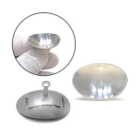 Stainless Steel Corneal Eye Shield Protectors, 29mm x 21mm (Large), Set of 2