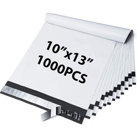 Elosh White Poly Mailers Shipping Envelopes, 10x13 inches, 2.5 Thickness, Waterproof, Self-Sealing, Multipurpose, Enhanced Durability (1000)