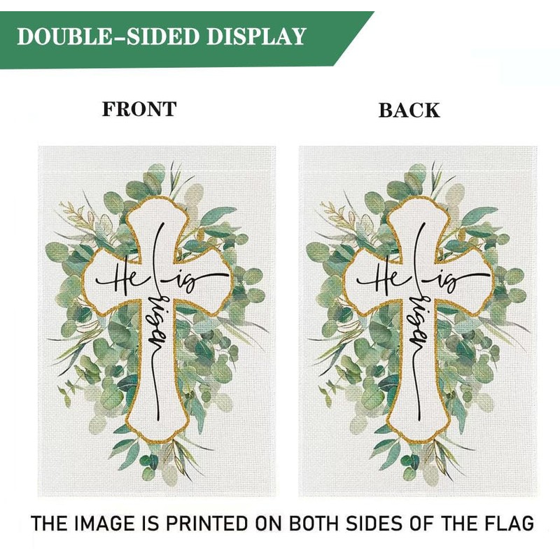 LHSION He is Risen House Flag 28 x 40 Inch
