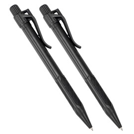Rite in the Rain Weatherproof Durable Black Plastic Clicker Pen, Black Ink, 2 Pack (No. BK11-2)