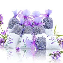 8 Packs Lavender Sachet Bags for Drawers and Closets, Long-Lasting Lavender Scented Sachets Home Fragrance Hanging Closet Air Freshener Oder Eliminator, Smell Goods for House