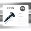 BCP Fasteners #8 x 3/4", 100 Qty Phillips Small Black