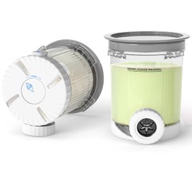 GoMaihe Containers Compatible with Ninja Swirl: Creami 2-Pack Pints ​​and Lids for Ninja NC700 & NC701 Ice Cream and Soft Serve Maker Accessory - BPA-Free Food-Grade Dishwasher Safe