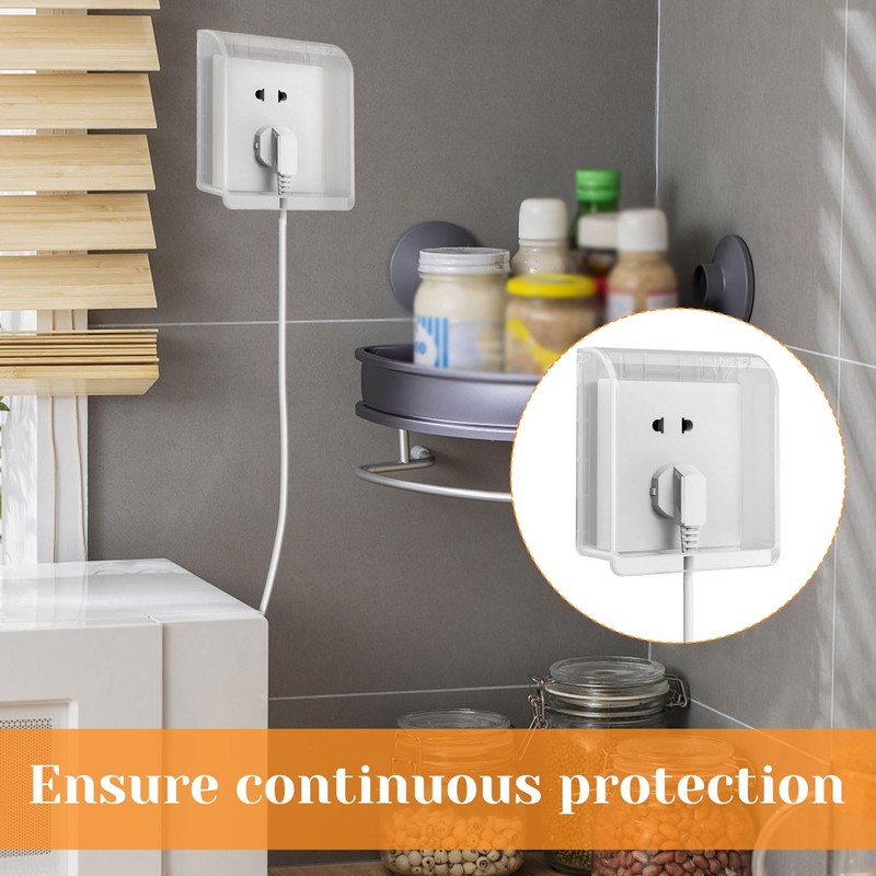 2Pcs Socket Cover Box,Plug Socket Cover,Single Socket Cover,Plug Socket Covers