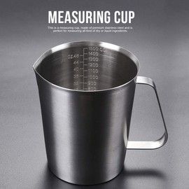 Topyond Stainless Steel Measuring Cup 1500ml, Metal Measuring Cups with Tracking Oz/ML Scales, Leakproof Spout Ergonomic Handle for Kitchen Baking Coffee Liquid