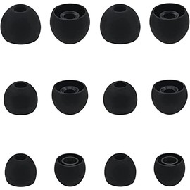 ALXCD Ear Tips Compatible with JBL Tune 125TWS Earbuds, 6 Pairs S M L Sizes Replacement Silicone Earbuds Tips Eartips, Compatible with JBL Tune 125TWS，Black