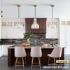 FookChak Gold Pendant Light, Modern Glass Pendant Lighting Over Table