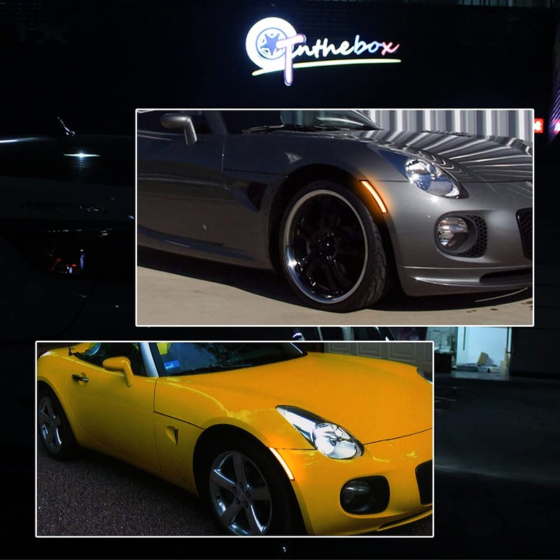 GTINTHEBOX Smoked Lens Amber LED Front Side Marker Lamps Compatible