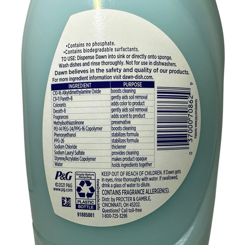 Dawn Ultra Gentle Clean Aloe & Sage Scent Dishwashing Liquid
