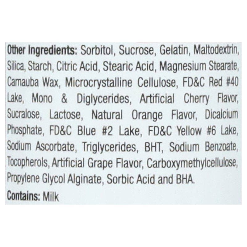 Leader Children's Multivitamin Supplement Chewable Tablets 3 Fruit Flavors 30