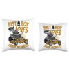 Just A Boy Who Loves Lawn Mower Throw Pillow
