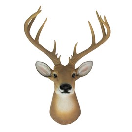 Zeckos 12 Point Buck Deer Head Bust Resin Wall Sculpture Lodge Decor Trophy Mount 23.5 Inches High