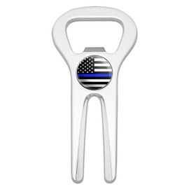 GRAPHICS & MORE Thin Blue Line American Flag Golf Golfing Divot Repair Tool Bottle Opener