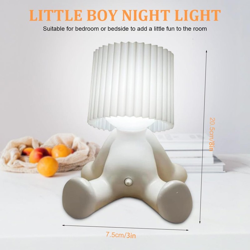 CEWROM Bedside Lamp with Touch Control, Funny LED Table Lamp,