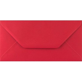 DL (110mm x 220mm) Coloured Envelopes for Greetings Cards Party Invitations & Craft - Pack of 30 (Scarlet Red)
