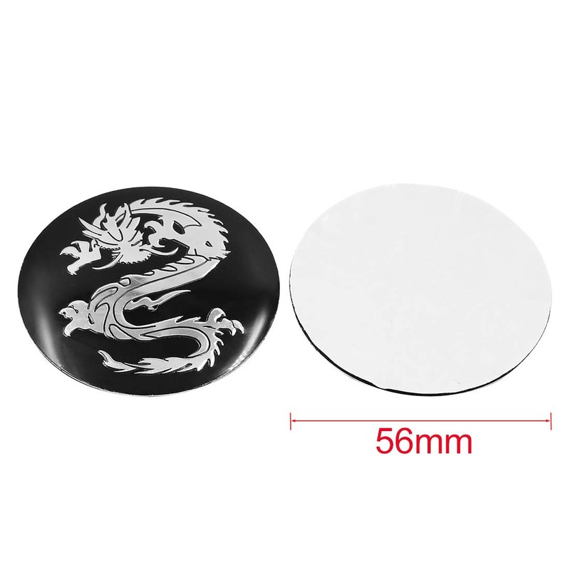 sourcing map Set of 4 Car Wheel Sticker Hub Caps