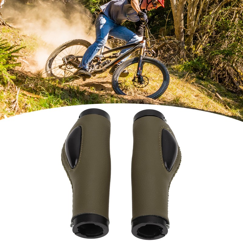 Artificial Leather Bicycle Grips Liquid Silicone Palm Pad Shock Absorption