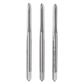 sourcing map 3pcs Metric Hand Tap Set, M3 x 0.5 Taper/Plug/Bottom Thread Screw Taps, High Speed Steel Hand Threading Tapping Tool Kit