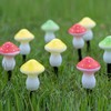 6PCS Solar Mushroom String Lights IP65 Waterproof LED Outdoor Mushroom