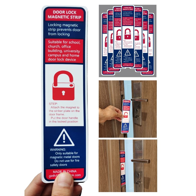 GINFH Lockdown Magnetic Strips Door Security Devices Thin Magnetic Strips