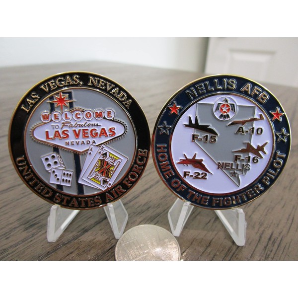 United States Air Force Nellis AFB Las Vegas Nevada Home of The Fighter Pilot Challenge Coin