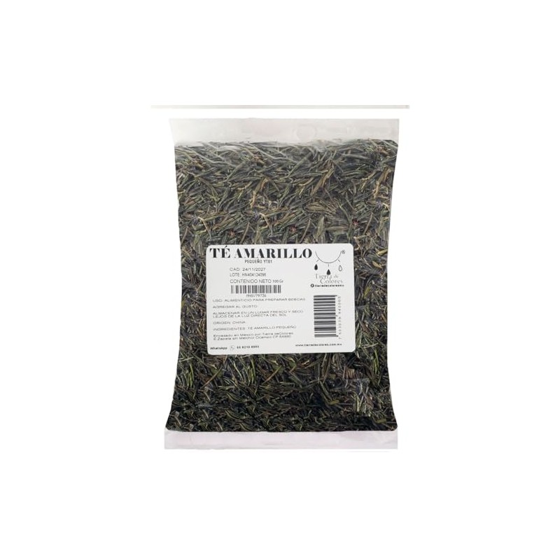Té Amarillo Pequeño 100g hoja entera 100% Puro grado Alimenticio-