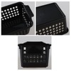 Idotry 6-Pack Slim Plastic Storage Trays Baskets, Black Small Storage