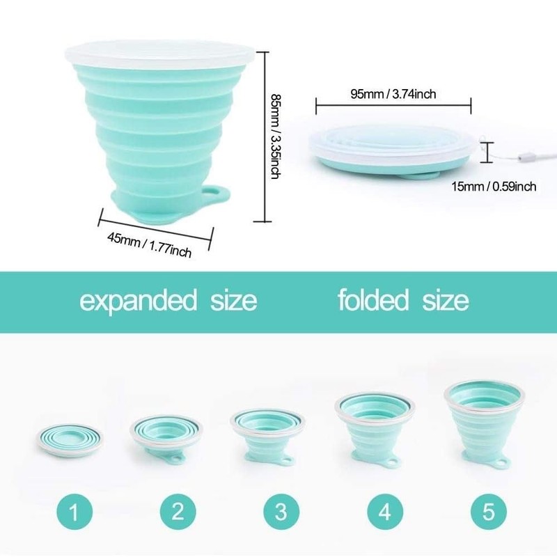 IYYI Collapsible Cups for Traveling, Silicone Collapsible Cups, Camping Mugs,