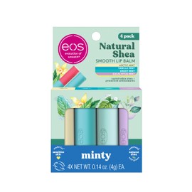 eos Super Soft Shea Lip Balm Sticks - Minty Cool Variety Pack  Lip Moisturizer  24 Hour Hydration  Gluten Free Lip Care4 Pack                         