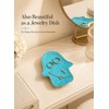 Ceramic Spoon Rest for Stove Top and Kitchen Counter, Turquoise