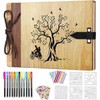 ZEEYUAN Photo Album for DIY Wooden 80 Pages 19 x