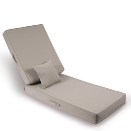 AOFEITE Outdoor Water-Resistant Olefin Chaise Lounge Cushions with Pillow, Weather and Fade Resistant Patio Furniture Lounge Chair Pads Ideal for Patio, Lawn, Garden, Beige, 80" L x 26" W x 5" T