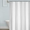 Waterproof Fabric Shower Curtain Thick Bathroom Curtain (White, 180x200cm)