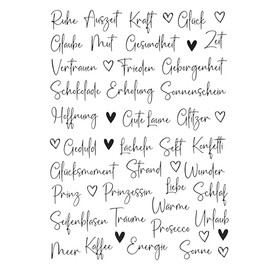 Fräulein Lotti | Tattoofolie - Thema: Nimm Dir was Du brauchst 2| Wasserschiebefolie | schwarz DIN A5