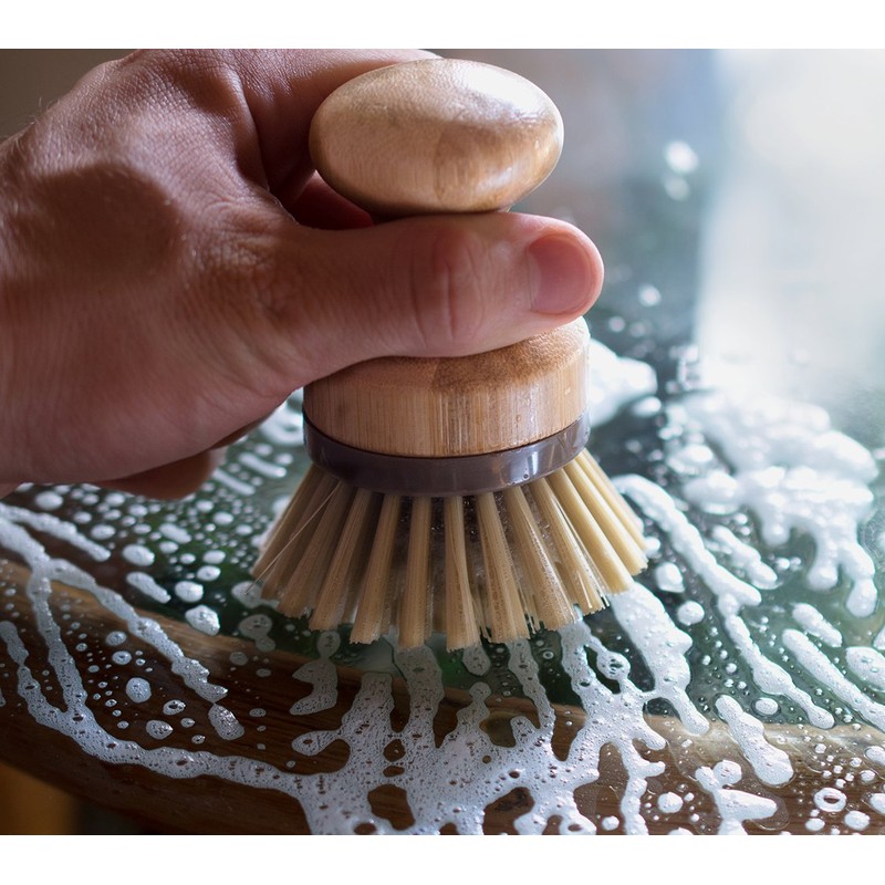 Bamboo Naturals Mini Scrub Brush, Made of Sustainable Bamboo and