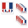 AFCJLTO Pack of 10 French flag euro 2024 stickers, Olympic