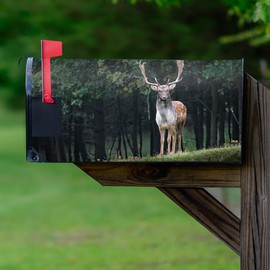 VWAQ Deer Mailbox Covers Magnetic Wilderness Animals Decor - MBM42 (20.5" H X 18.25" W)