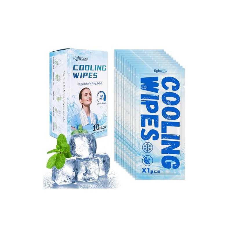 Cooling Body Wipes - Extra-Thick, No-Rinse Shower Wipes