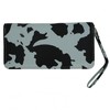 Jinweixb Ladies' cow patterned wallet, card bag with zipper closure