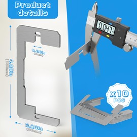 Gadgetzan Wall Plate Spacer,Flush Fit Device Leveling Plates For Wall Outlet Repair And Loose Electrical Outlet Fix,Receptacle Spacers Shims For Use With Outlets/Electrical Box/Switch (Silver-10 Pcs)